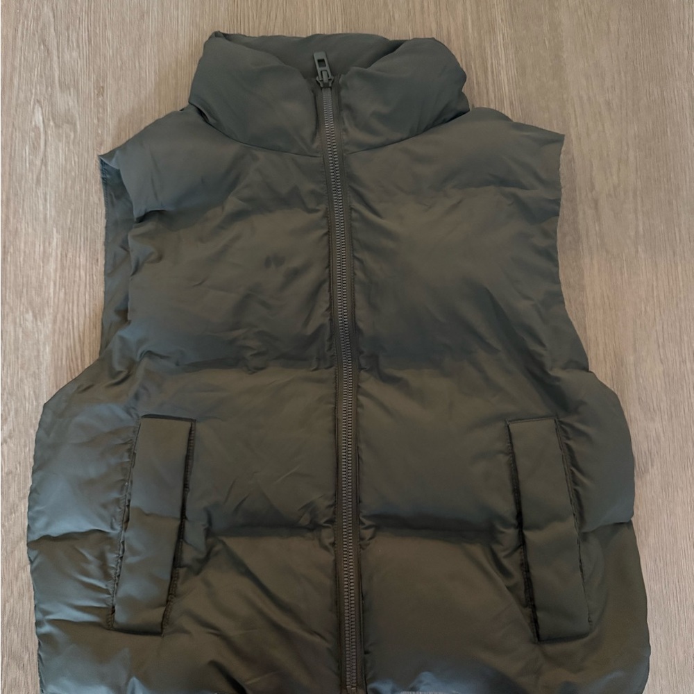 Zara Green Puffer Vest